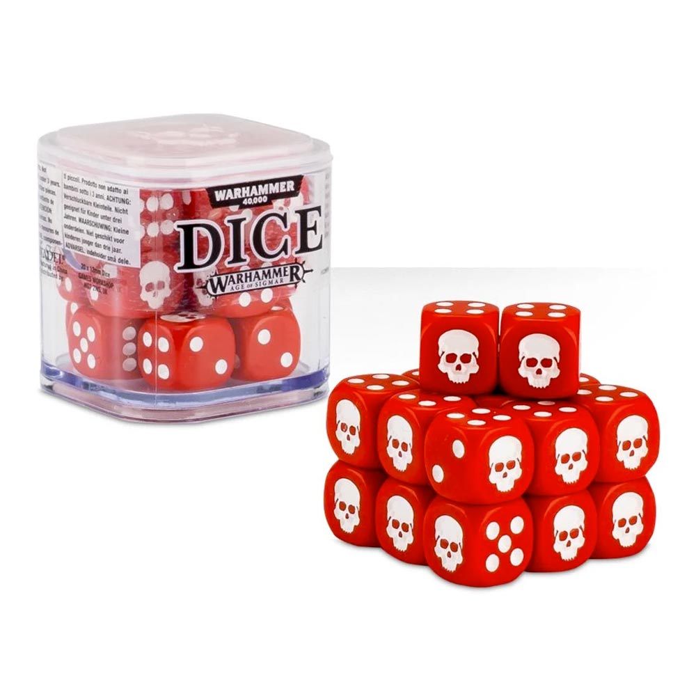 Games Workshop Citadel: Red 12mm Dice Set (20 pcs) - Warhammer 65-36Red
