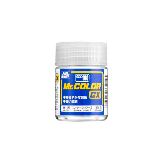 Mr. Hobby Mr. Colour - GX-100 - Super Clear III Gloss 18ml Model Paint