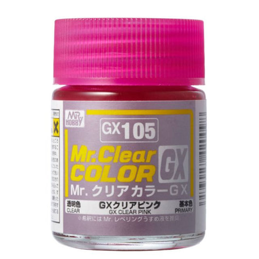 Mr Hobby Mr Clear Colour GX-105 Clear Pink 18ml Acrylic Paint