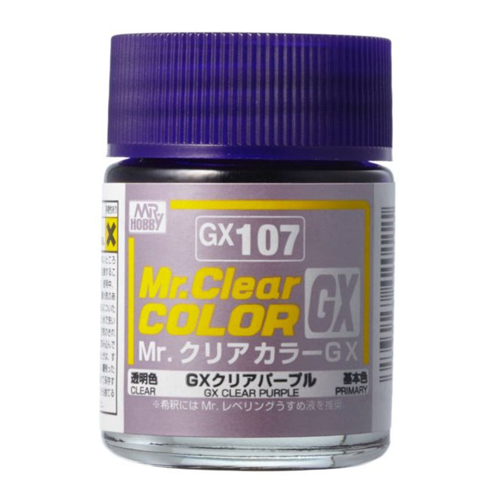 Mr Hobby Mr Clear Colour GX-107 Clear Purple 18ml Acrylic Paint