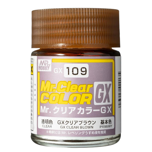 Mr Hobby Mr Clear Colour GX-109 Clear Brown 18ml Acrylic Paint