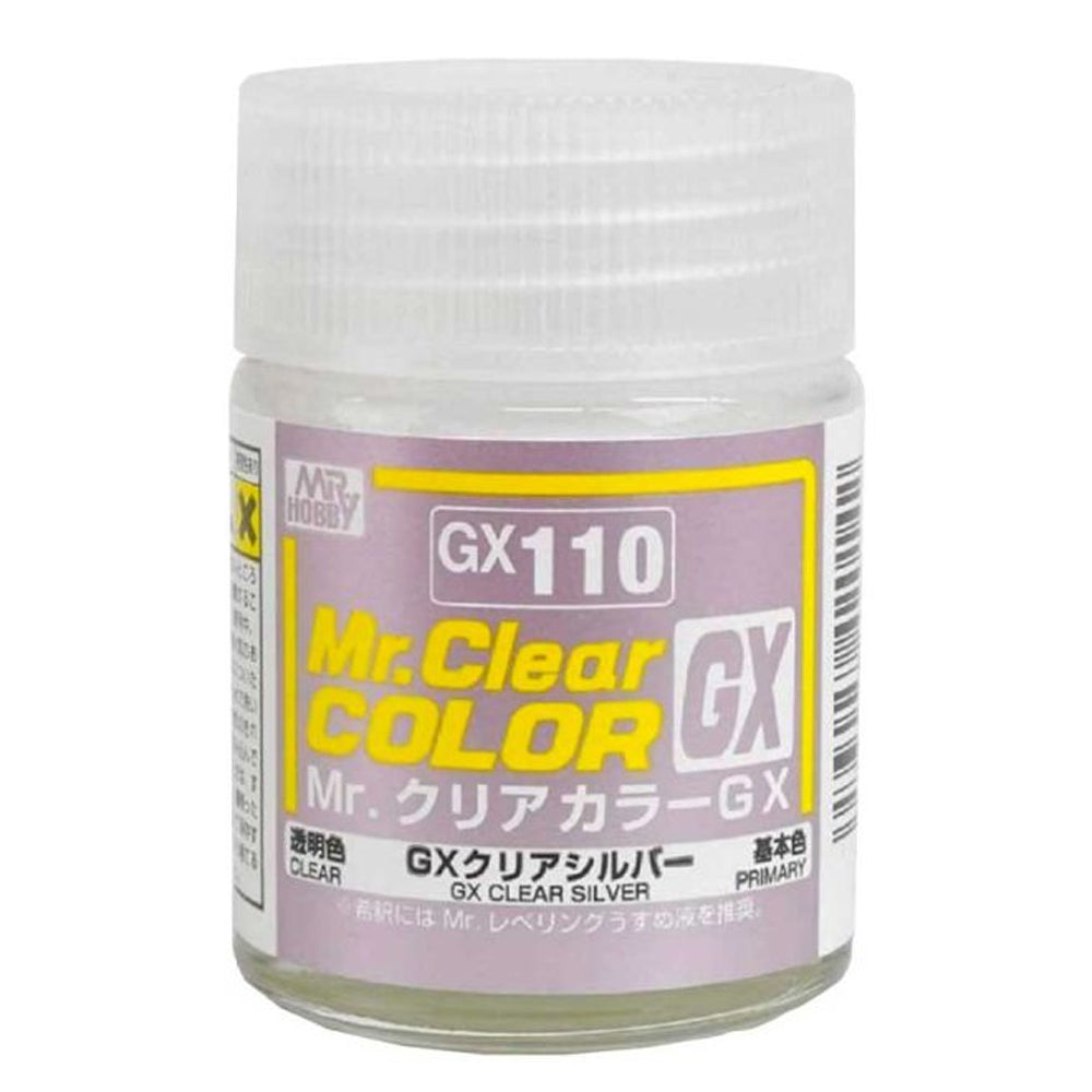 Mr Hobby Mr Clear Colour GX-110 Clear Silver 18ml Acrylic Paint
