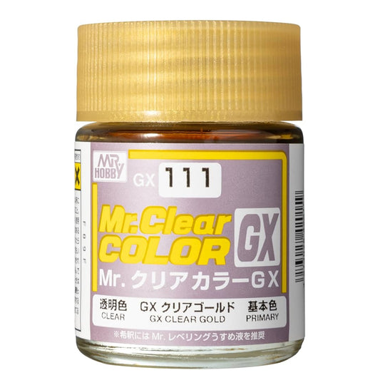 Mr Hobby Mr Clear Colour GX-111 Clear Gold 18ml Acrylic Paint