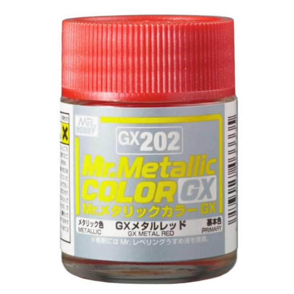 Mr Hobby Mr Metallic Colour GX-202 Metal Red 18ml Acrylic Paint