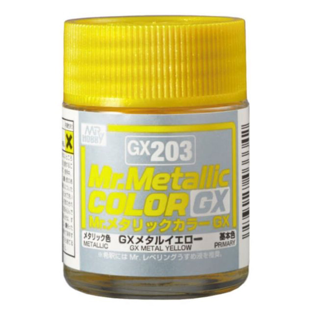Mr Hobby Mr Metallic Colour GX-203 Metal Yellow 18ml Acrylic Paint