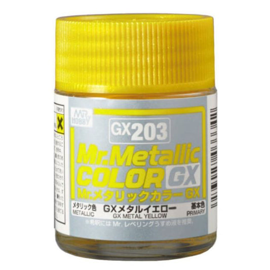 Mr Hobby Mr Metallic Colour GX-203 Metal Yellow 18ml Acrylic Paint