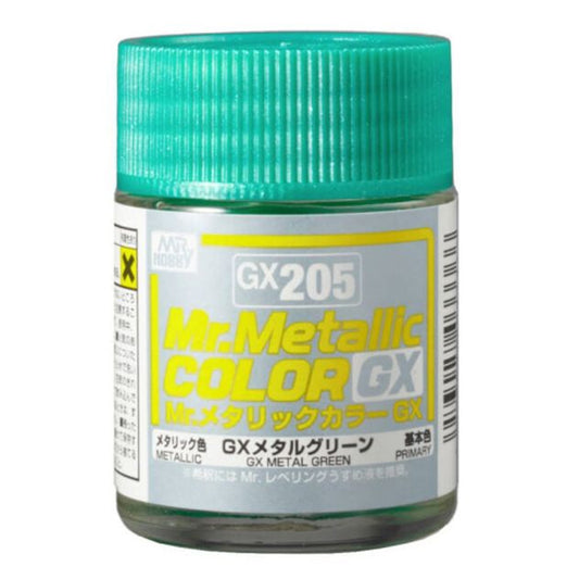 Mr Hobby Mr Metallic Colour GX-205 Metal Green 18ml Acrylic Paint