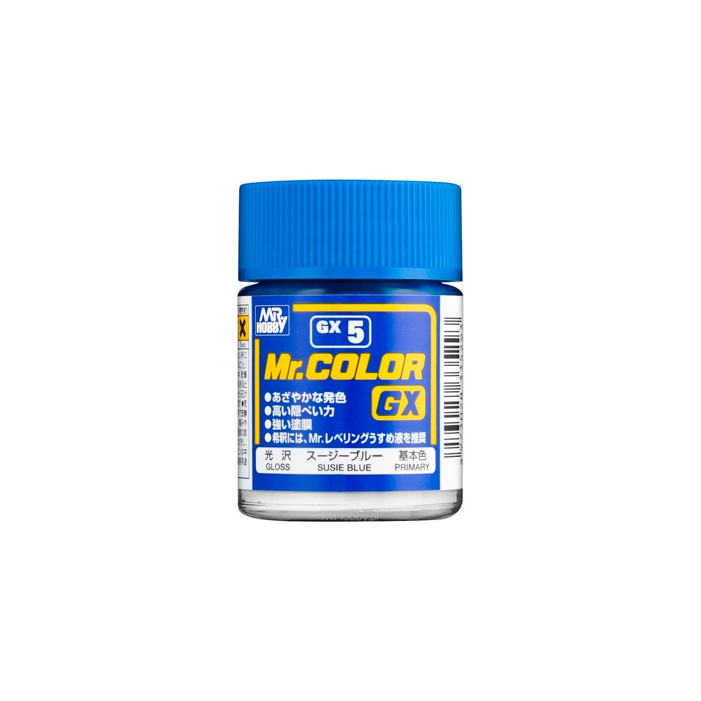 Mr. Hobby Mr. Colour - GX-5 - Susie Blue Gloss 18ml Model Paint