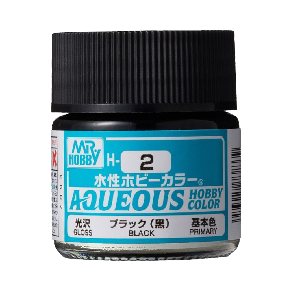 Mr Hobby Aqueous Hobby Colour H-002 Black 10ml Acrylic Paint
