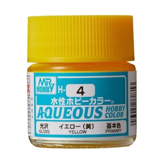Mr Hobby Aqueous Hobby Colour H-004 Yellow 10ml Acrylic Paint