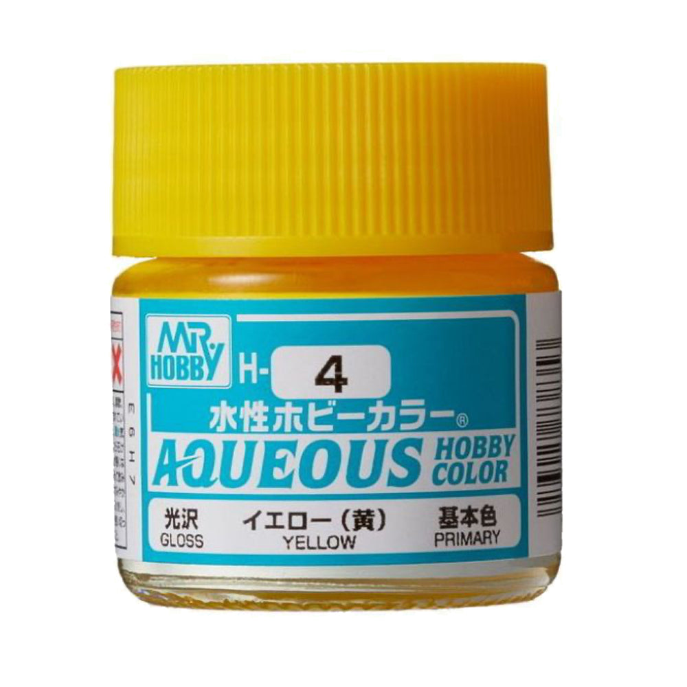 Mr Hobby Aqueous Hobby Colour H-004 Yellow 10ml Acrylic Paint
