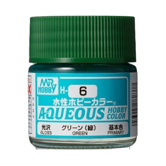 Mr Hobby Aqueous Hobby Colour H-006 Green 10ml Acrylic Paint