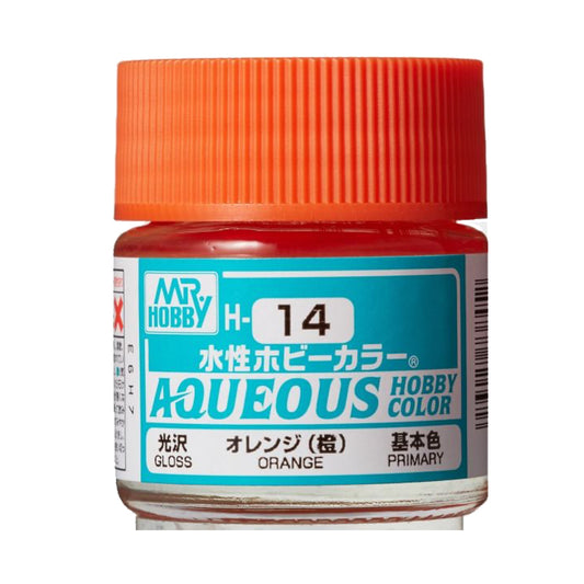 Mr Hobby Aqueous Hobby Colour H-014 Orange 10ml Acrylic Paint