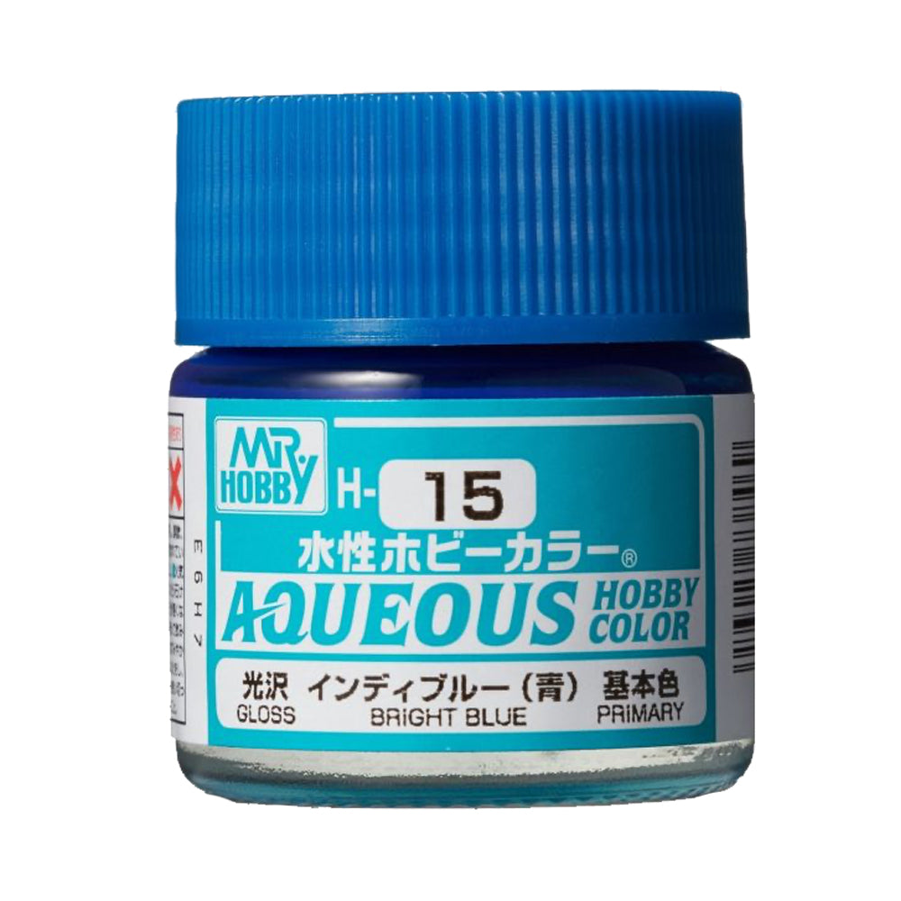 Mr Hobby Aqueous Hobby Colour H-015 Bright Blue 10ml Acrylic Paint