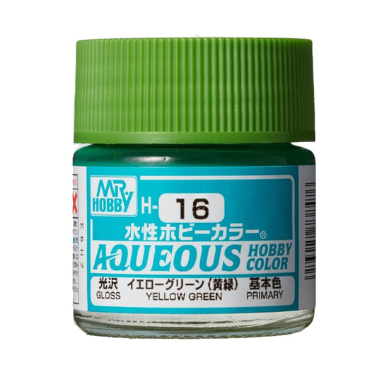 Mr Hobby Aqueous Hobby Colour H-016 Yellow Green 10ml Acrylic Paint