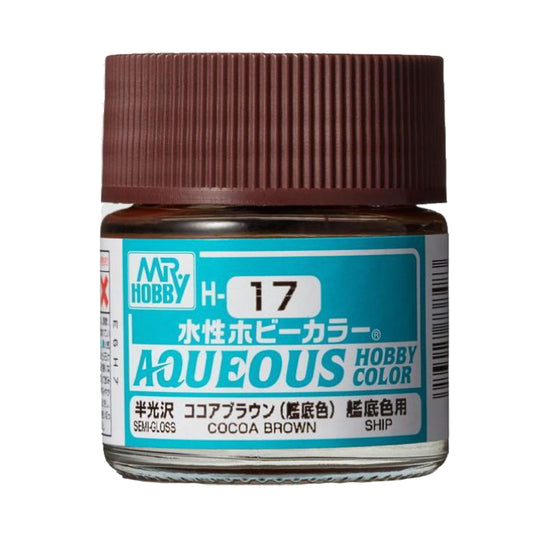 Mr Hobby Aqueous Hobby Colour H-017 Cocoa Brown 10ml Acrylic Paint