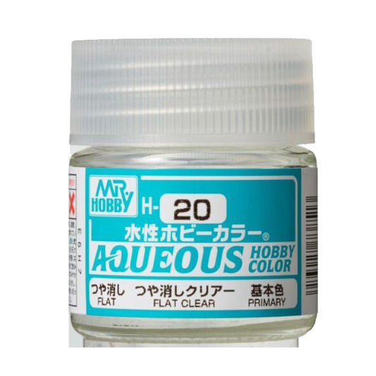 Mr Hobby Aqueous Hobby Colour H-020 Flat Clear 10ml Acrylic Paint