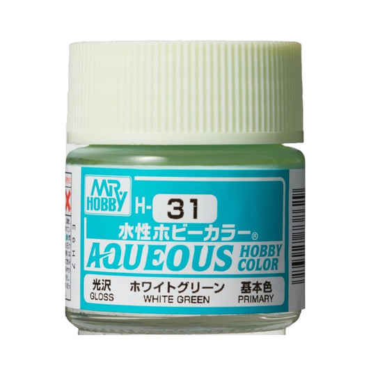 Mr Hobby Aqueous Hobby Colour H-031 White Green 10ml Acrylic Paint