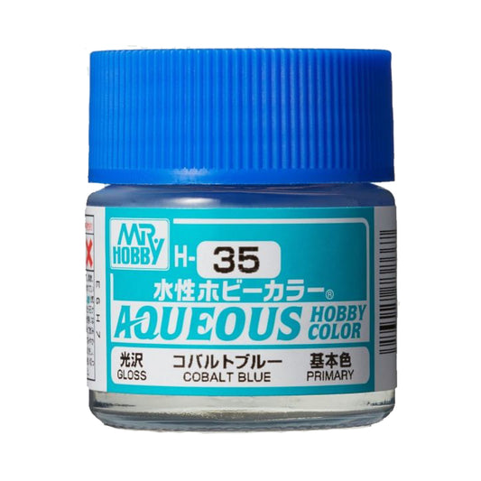 Mr Hobby Aqueous Hobby Colour H-035 Cobalt Blue 10ml Acrylic Paint