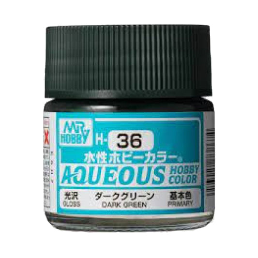 Mr Hobby Aqueous Hobby Colour H-036 Dark Green 10ml Acrylic Paint