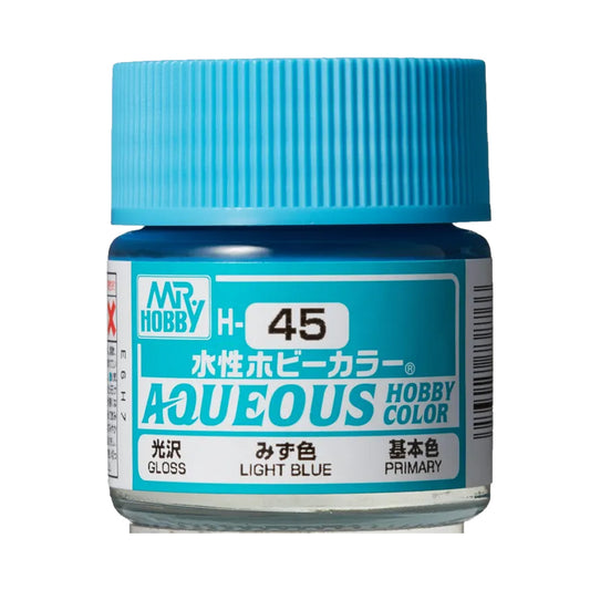Mr Hobby Aqueous Hobby Colour H-045 Light Blue 10ml Acrylic Paint
