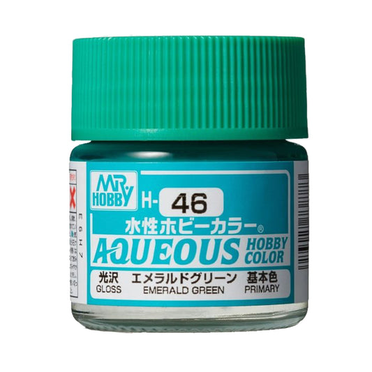 Mr Hobby Aqueous Hobby Colour H-046 Emerald Green 10ml Acrylic Paint