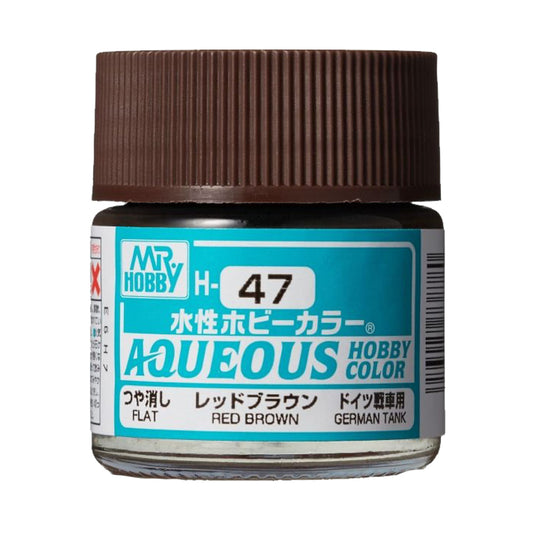 Mr Hobby Aqueous Hobby Colour H-047 Red Brown (G) 10ml Acrylic Paint