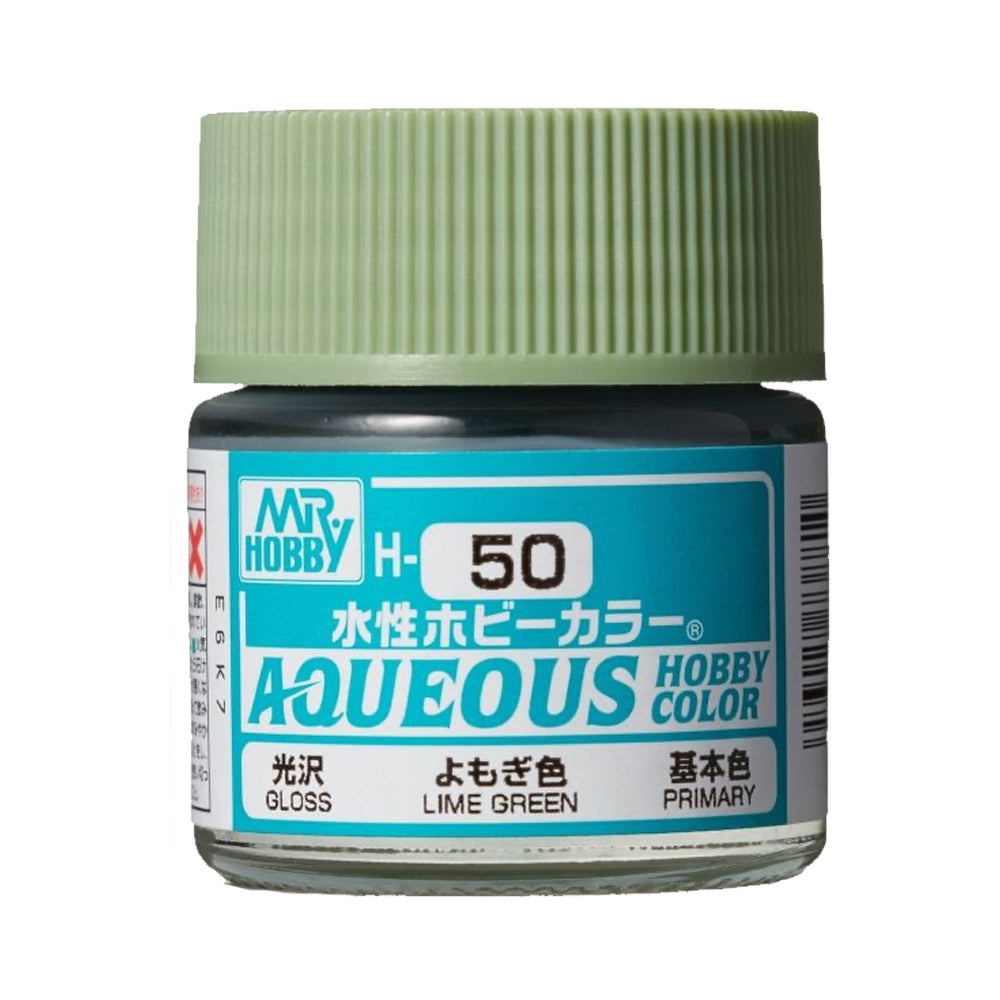 Mr Hobby Aqueous Hobby Colour H-050 Lime Green 10ml Acrylic Paint