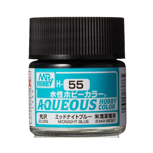 Mr Hobby Aqueous Hobby Colour H-055 Midnight Blue (US) 10ml Acrylic Paint