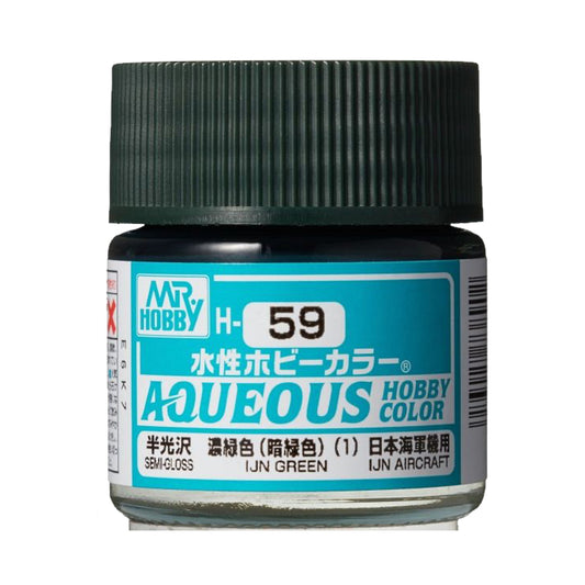 Mr Hobby Aqueous Hobby Colour H-059 IJN Green (J) 10ml Acrylic Paint