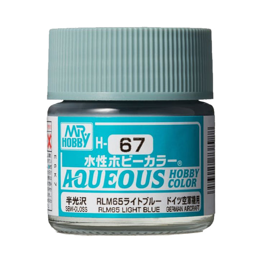 Mr Hobby Aqueous Hobby Colour H-067 RLM65 Light Blue (G) 10ml Acrylic Paint