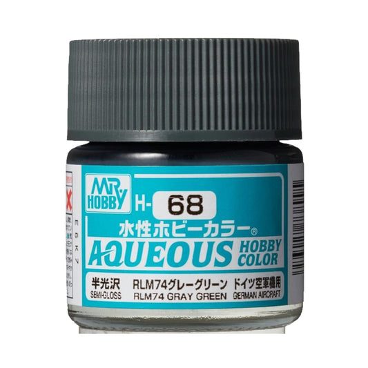 Mr Hobby Aqueous Hobby Colour H-068 RLM74 Dark Grey (G) 10ml Acrylic Paint