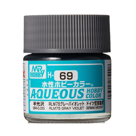 Mr Hobby Aqueous Hobby Colour H-069 RLM75 Grey (G) 10ml Acrylic Paint
