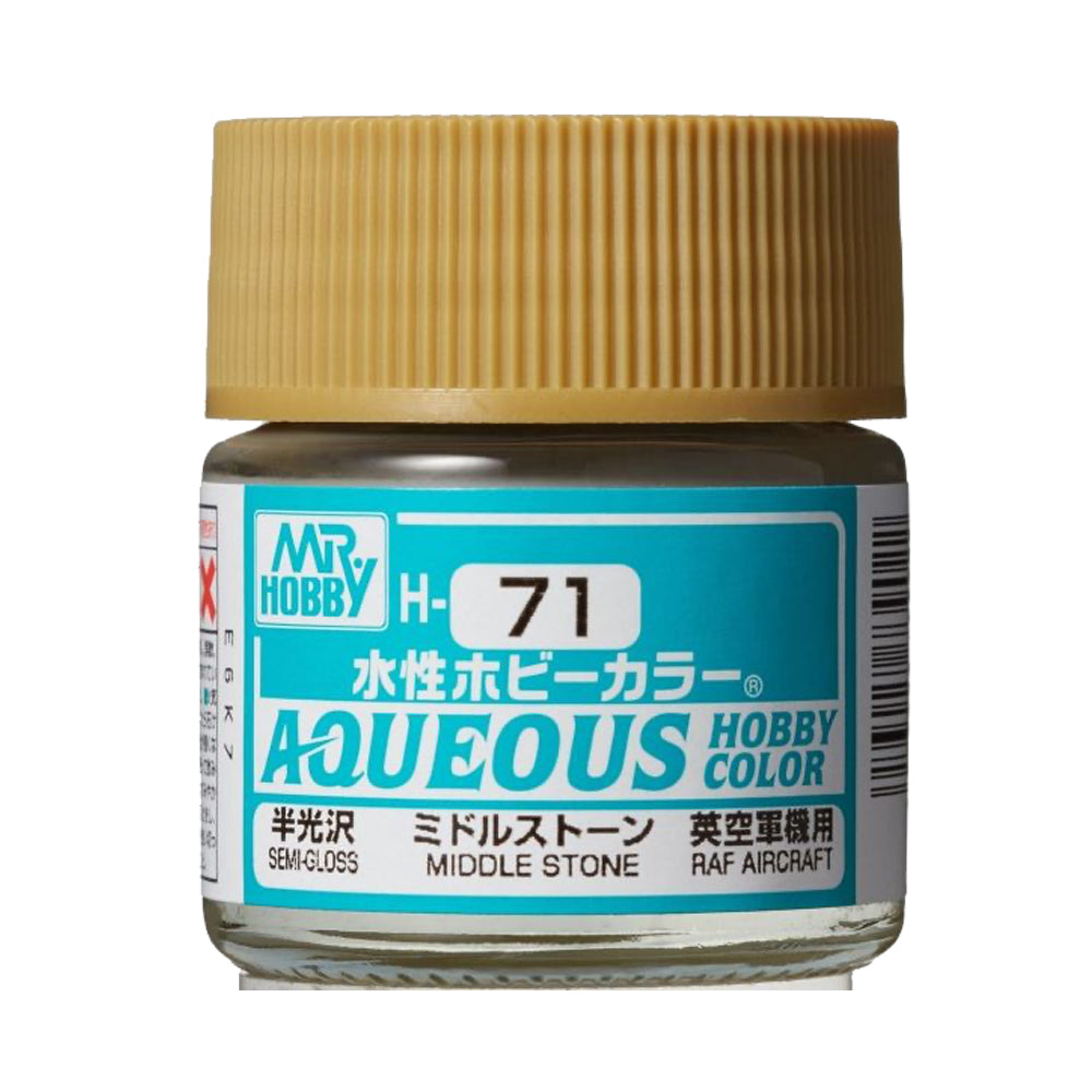 Mr Hobby Aqueous Hobby Colour H-071 Middle Stone (UK) 10ml Acrylic Paint