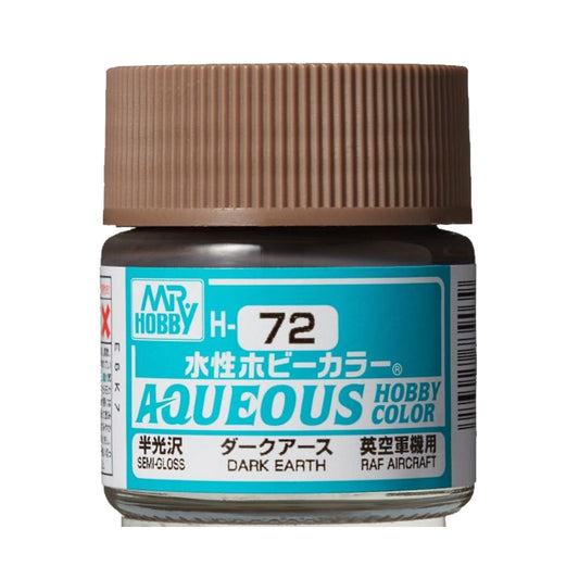 Mr Hobby Aqueous Hobby Colour H-072 Dark Earth (UK) 10ml Acrylic Paint