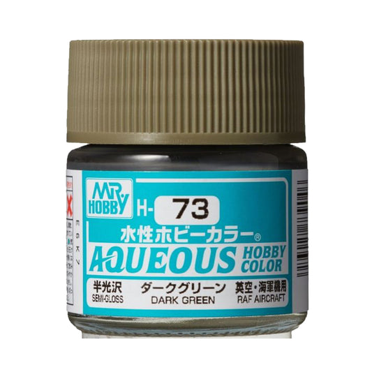 Mr Hobby Aqueous Hobby Colour H-073 Dark Green (UK) 10ml Acrylic Paint