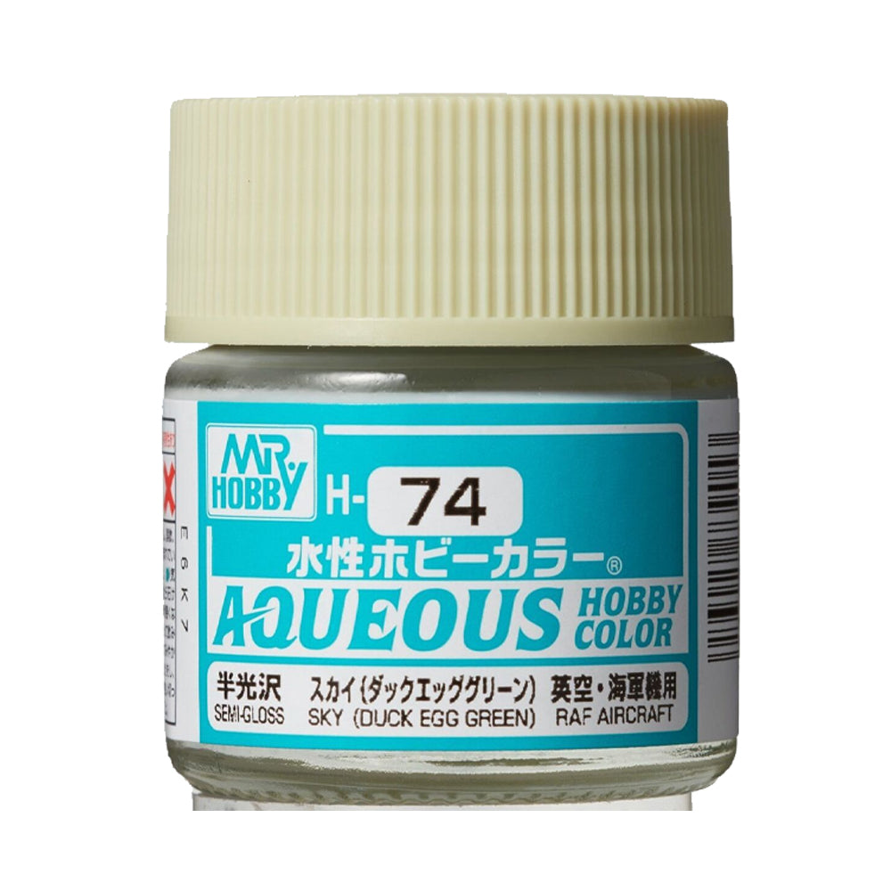 Mr Hobby Aqueous Hobby Colour H-074 Sky (Duck Egg Green) (UK) 10ml Acrylic Paint