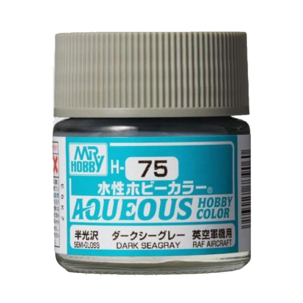 Mr Hobby Aqueous Hobby Colour H-075 Dark SeaGray (UK) 10ml Acrylic Paint