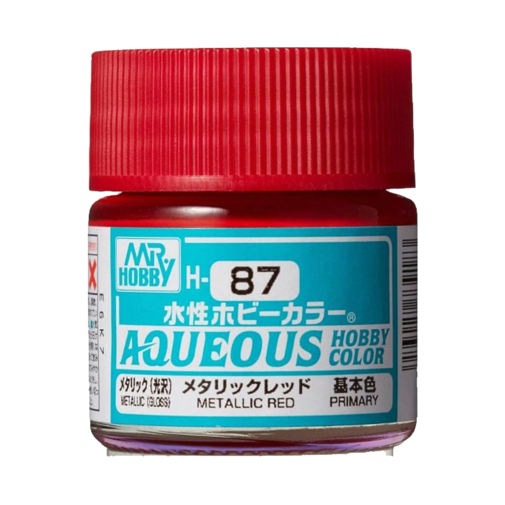 Mr Hobby Aqueous Hobby Colour H-087 Metallic Red 10ml Acrylic Paint