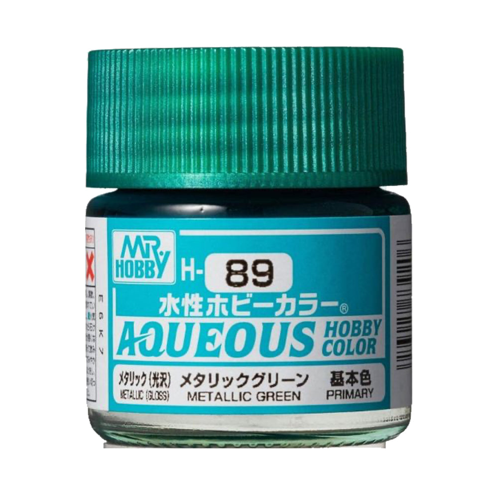Mr Hobby Aqueous Hobby Colour H-089 Metallic Green (G) 10ml Acrylic Paint