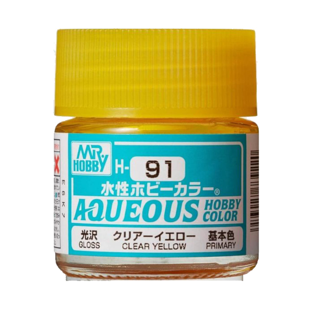 Mr Hobby Aqueous Hobby Colour H-091 Clear Yellow 10ml Acrylic Paint