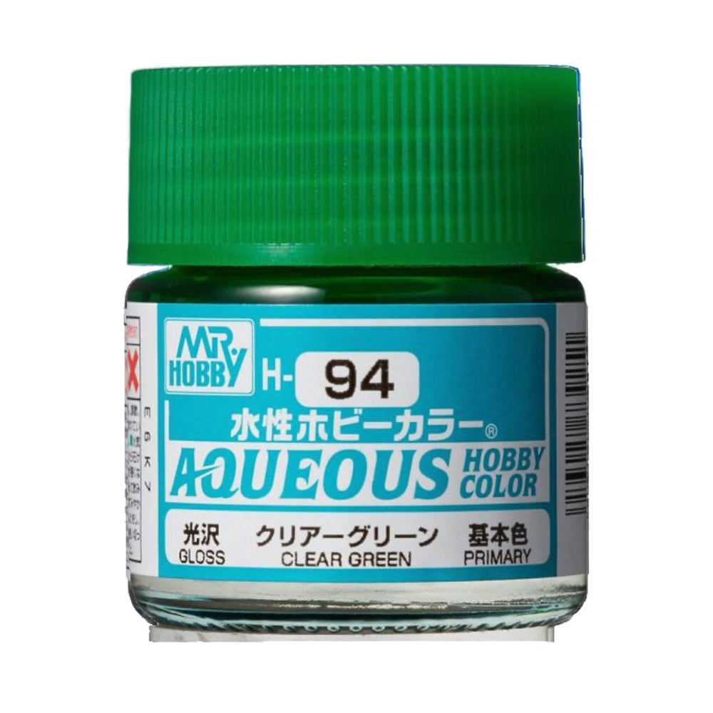 Mr Hobby Aqueous Hobby Colour H-094 Clear Green 10ml Acrylic Paint
