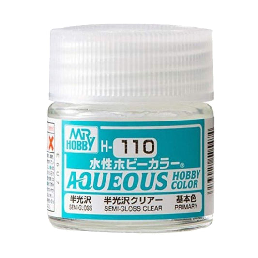 Mr Hobby Aqueous Hobby Colour H-110 Premium Clear Semi-Gloss 10ml Acrylic Paint