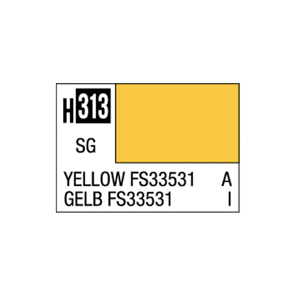 Mr Hobby Aqueous Hobby Colour H-313 Yellow FS33531 10ml Acrylic Paint
