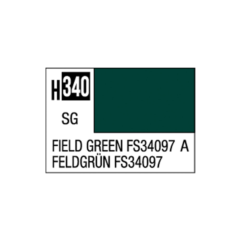 Mr Hobby Aqueous Hobby Colour H-340 Field Green FS34097 (US) 10ml Acrylic Paint
