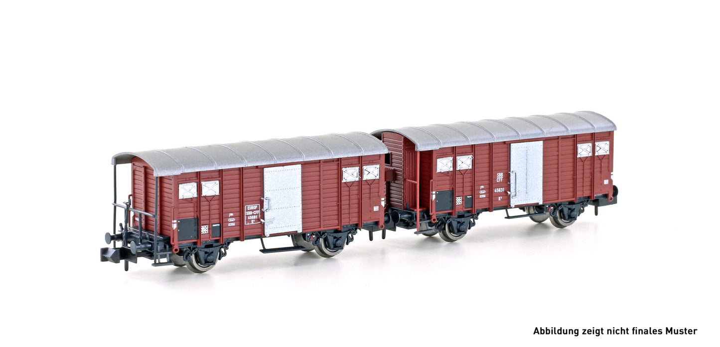 Hobbytrain 24250 SBB K3 Wagon Set (2) III N Gauge