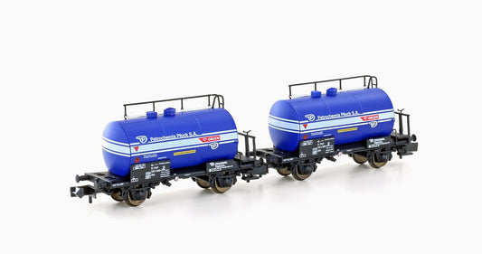 Hobbytrain 24851  PKP Petrochemia 2 Axle Tank Wagon Set (2) IV N Gauge