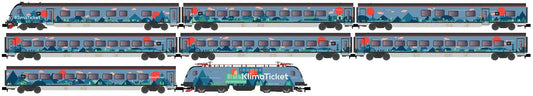 Hobbytrain OBB Railjet Rh1116 Klimaticket Train Pack VI H25226 N Gauge