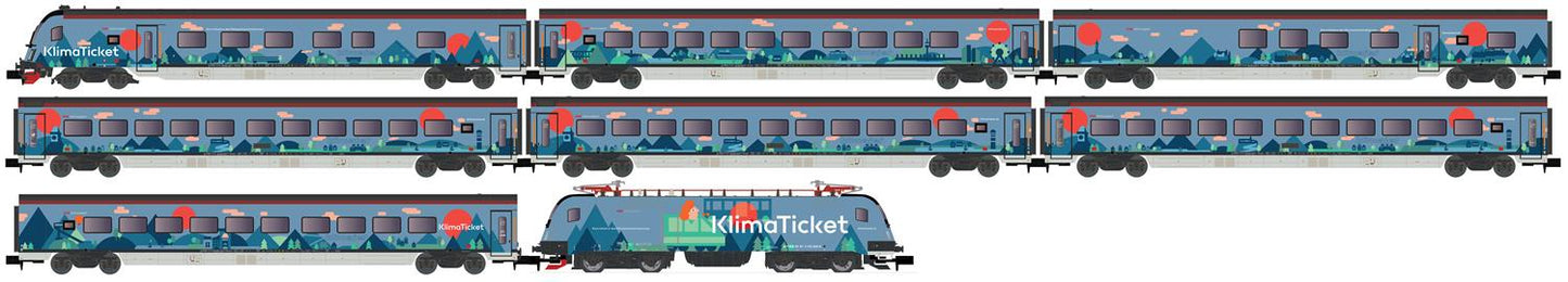 Hobbytrain OBB Railjet Rh1116 Klimaticket Train Pack VI (DCC-Sound) H25226S N Gauge