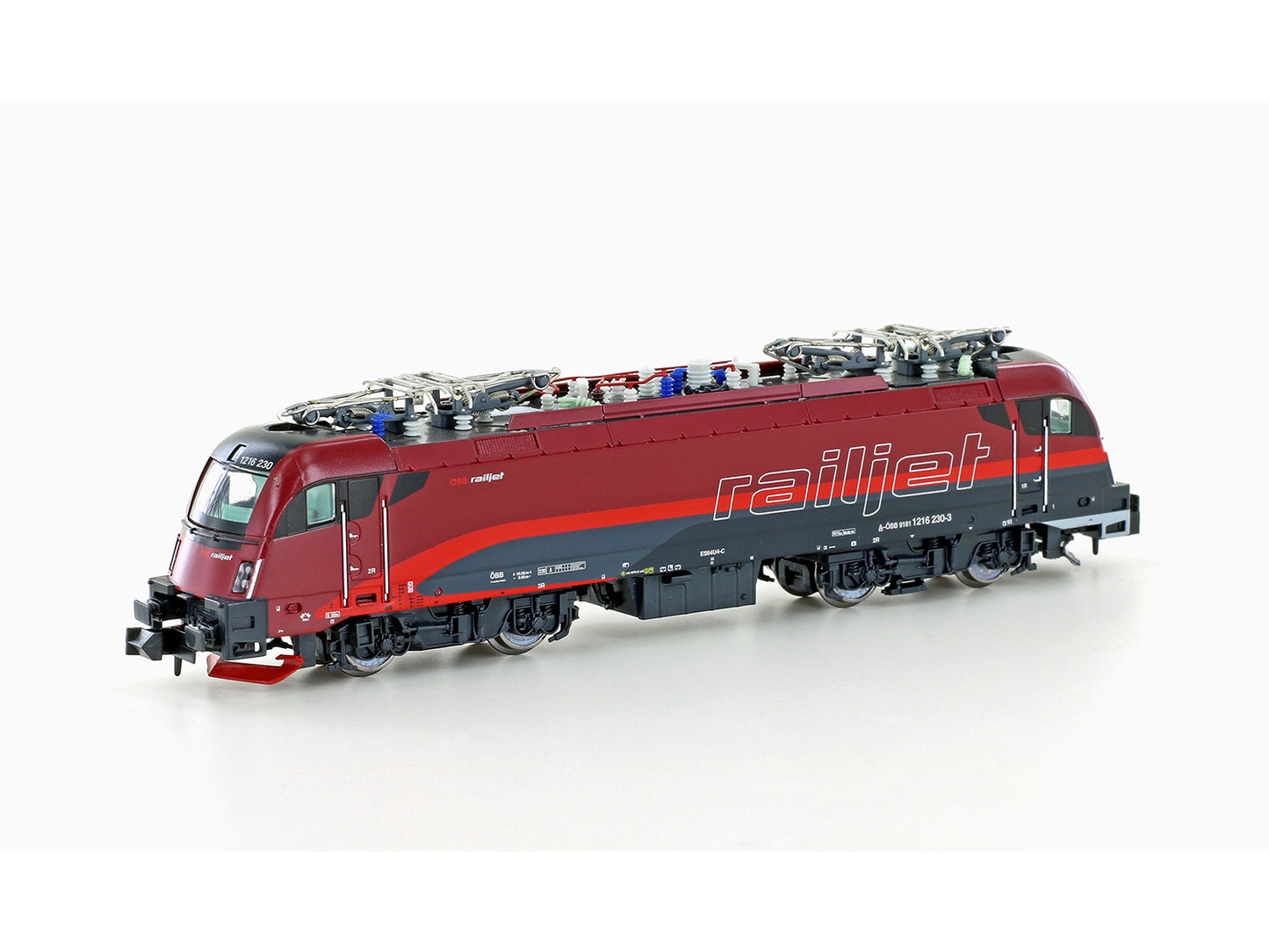 Hobbytrain OBB Railjet Rh1216 Electric Locomotive VI H2738 N Gauge